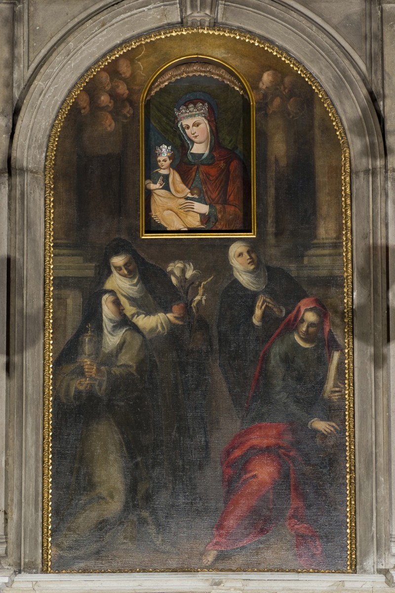 43-Negretti J. sec. XVI, Sante Chiara Caterina Marina e Gertrude-beweb